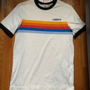 LACOSTE graphic ringer tee
